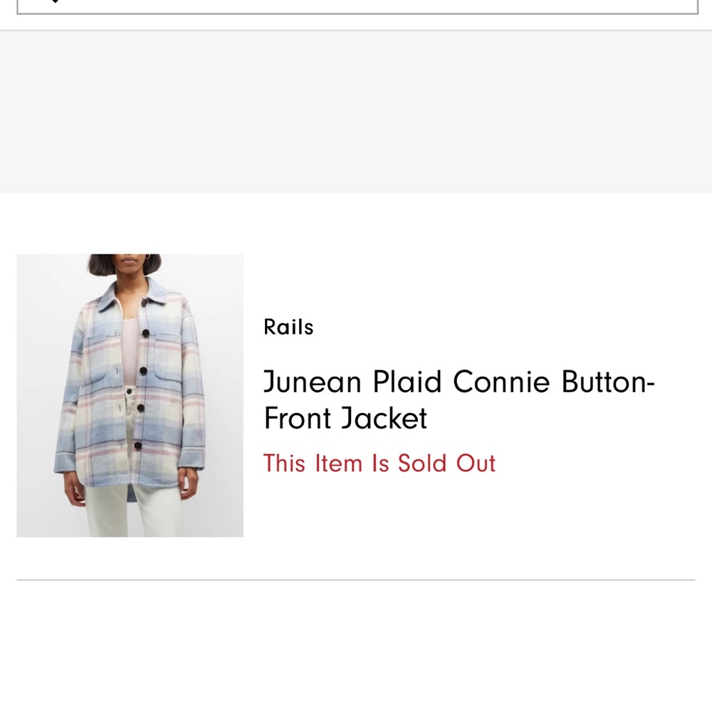 Rails Junean Pastel Plaid Connie Pea Coat in Blue and Pink - Picture 6 of 13
